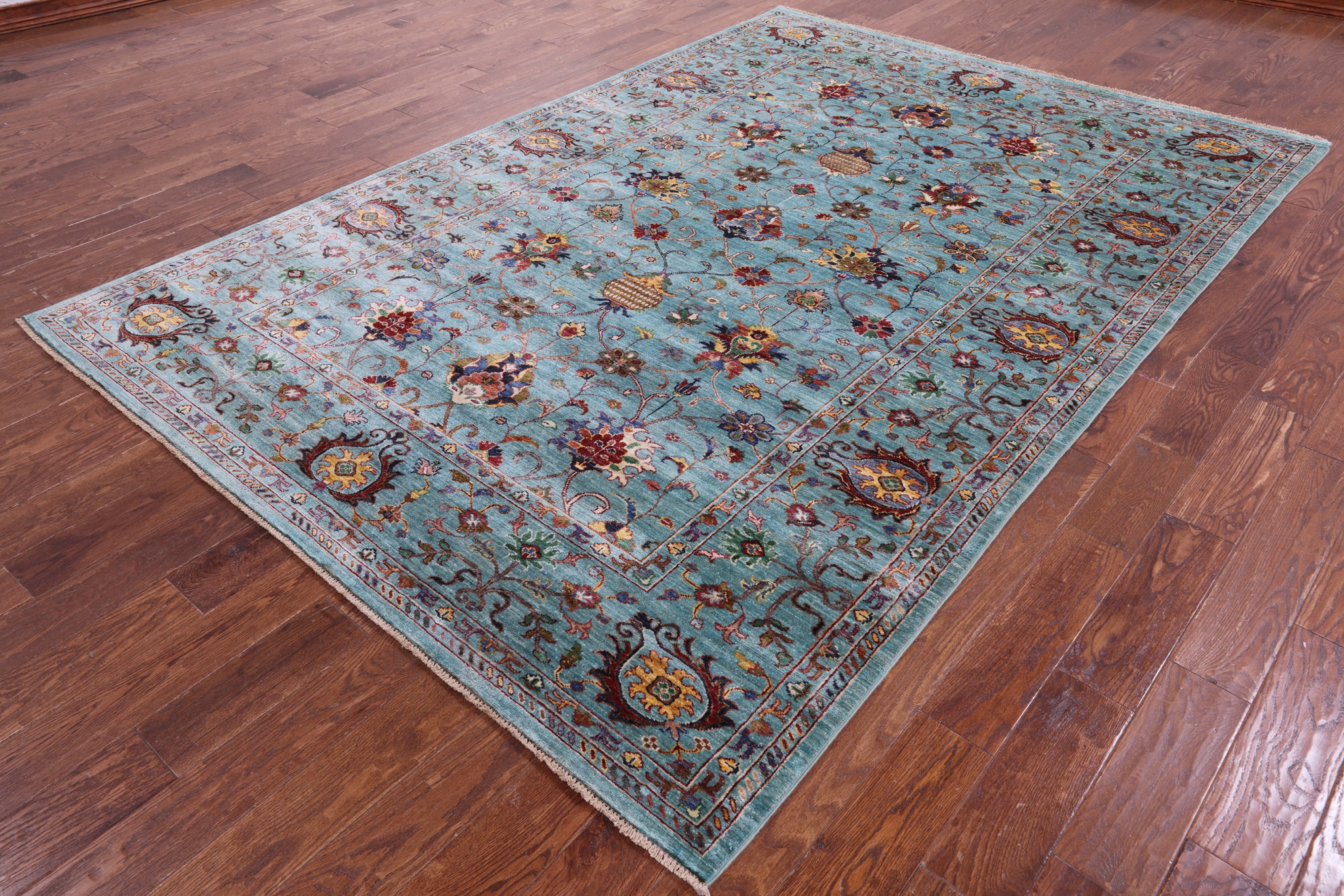 Peshawar Hand Knotted Wool Rug - 6' 10" X 10' 0" - Golden Nile