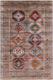 Turkmen Ersari Hand Knotted Wool Rug - 4' 2" X 6' 4" - Golden Nile