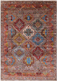 Super Kazak Hand Knotted Wool Rug - 5' 8" X 8' 2" - Golden Nile