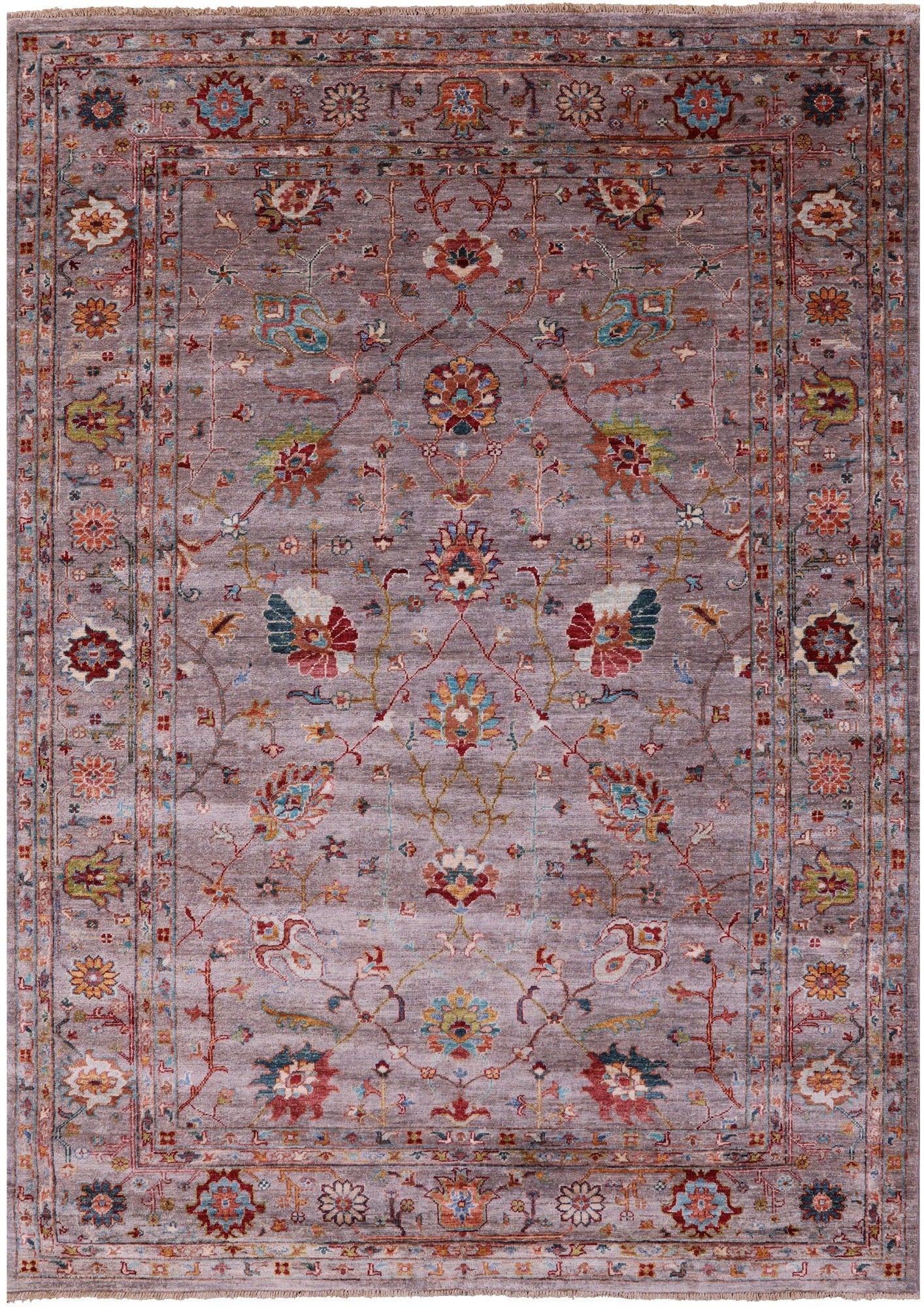 Peshawar Hand Knotted Wool Rug - 5' 9" X 8' 1" - Golden Nile