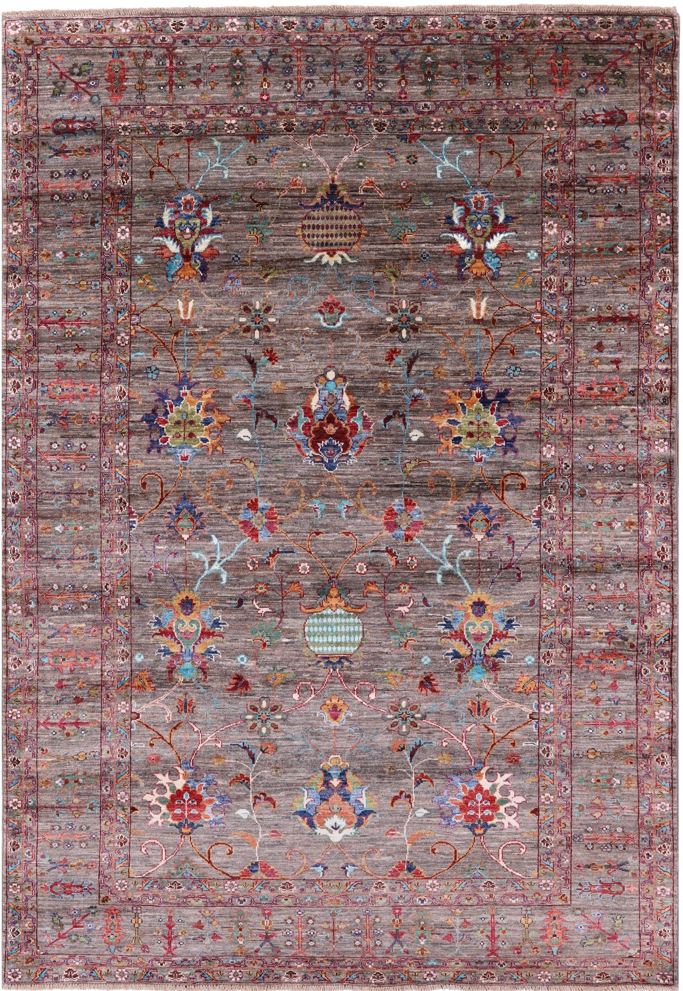Peshawar Hand Knotted Wool Rug - 5' 8" X 8' 4" - Golden Nile