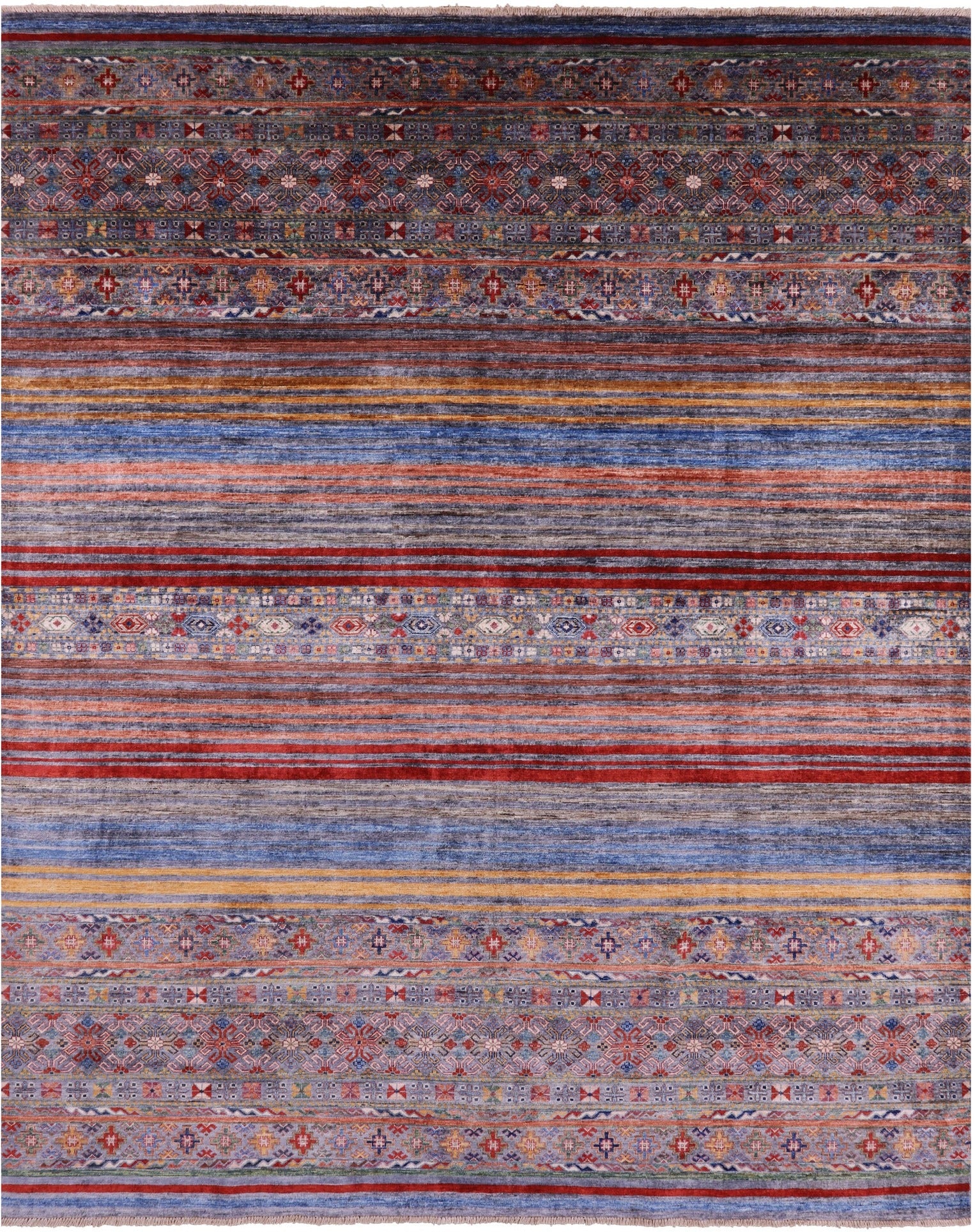 Khorjin Persian Gabbeh Hand Knotted Wool Rug - 8' 3" X 10' 5" - Golden Nile