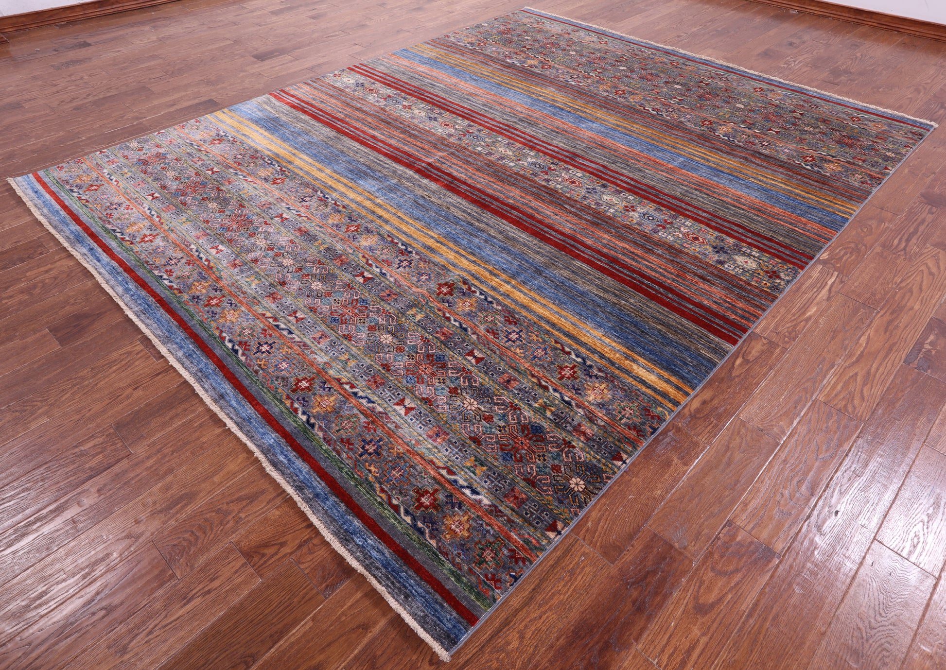Khorjin Persian Gabbeh Hand Knotted Wool Rug - 8' 3" X 10' 5" - Golden Nile