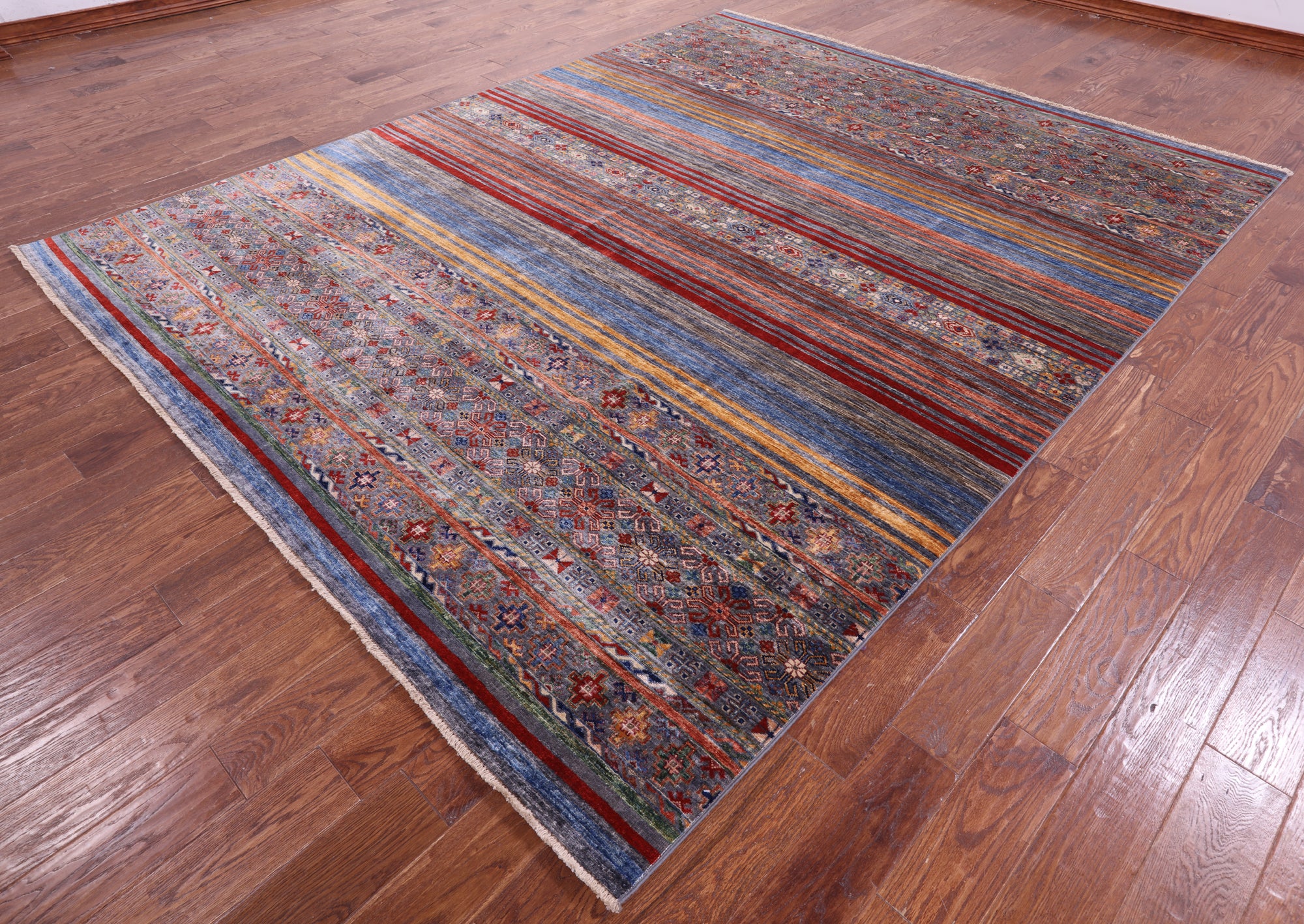 Khorjin Persian Gabbeh Hand Knotted Wool Rug - 8' 3" X 10' 5" - Golden Nile