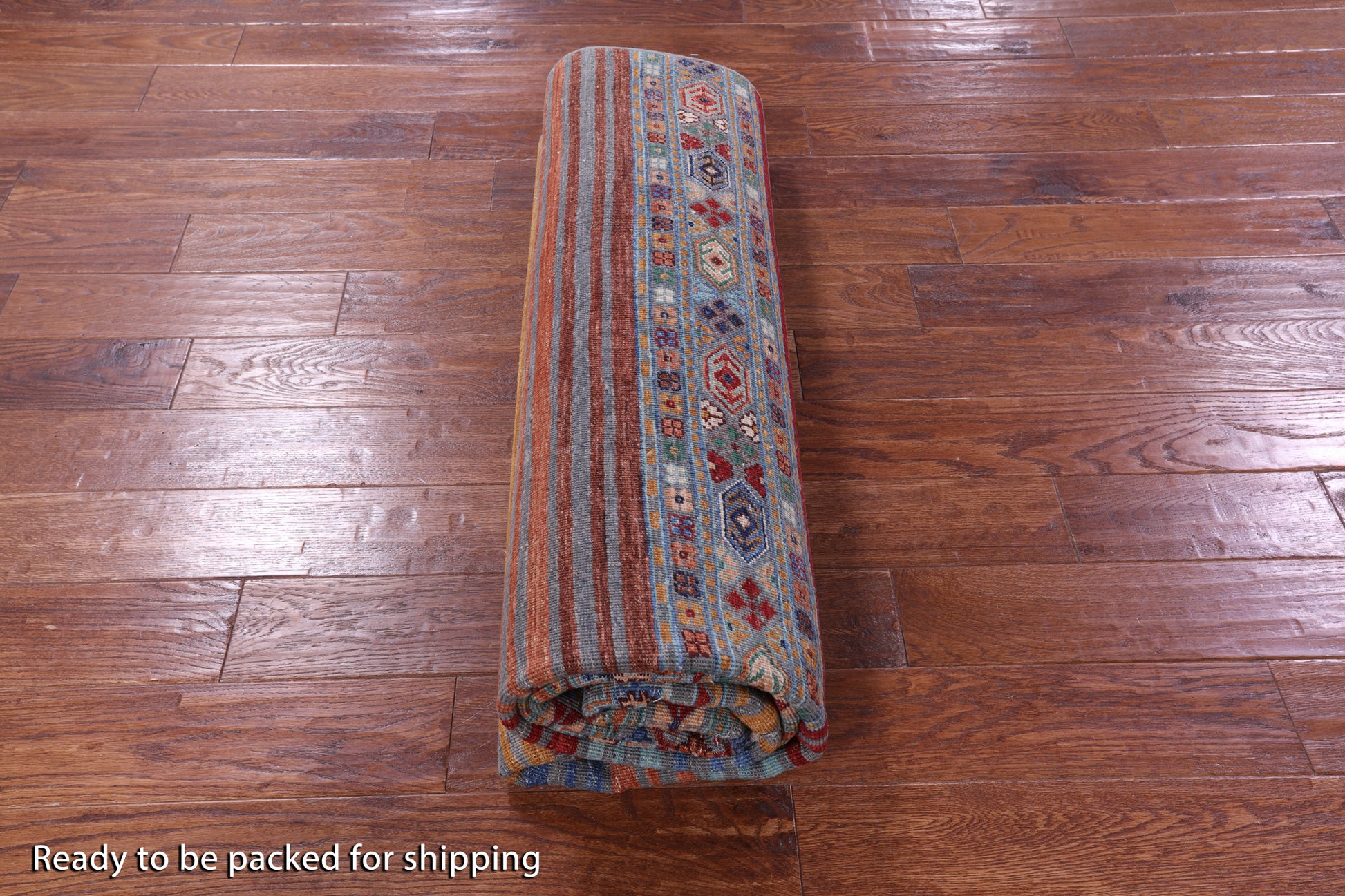 Khorjin Persian Gabbeh Handmade Wool Rug - 6' 8" X 9' 8" - Golden Nile