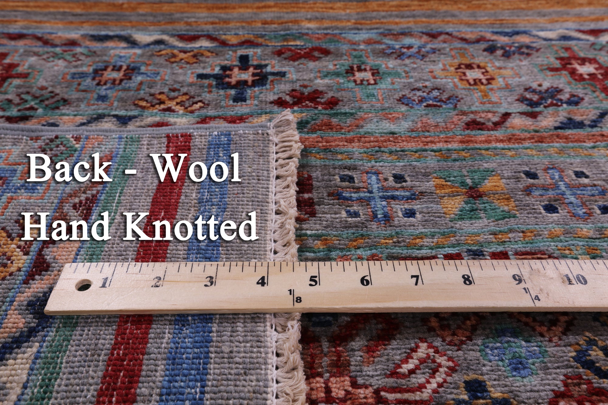 Khorjin Persian Gabbeh Handmade Wool Rug - 6' 8" X 9' 8" - Golden Nile