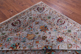 Grey Peshawar Hand Knotted Wool Rug - 9' 1" X 11' 11" - Golden Nile