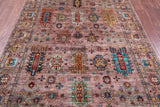 Turkmen Ersari Handmade Wool Rug - 5' 9" X 8' 3" - Golden Nile