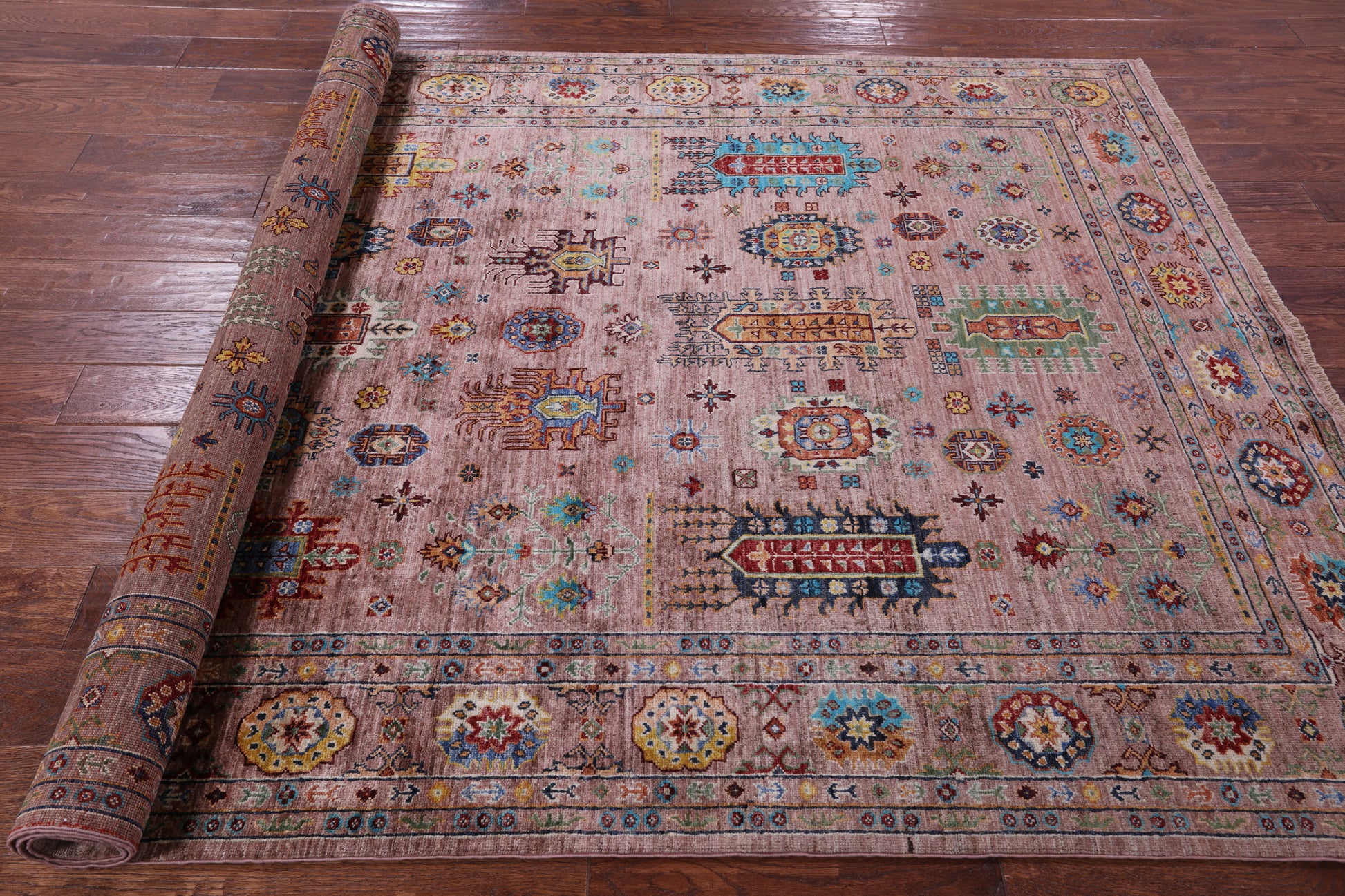 Turkmen Ersari Handmade Wool Rug - 5' 9" X 8' 3" - Golden Nile