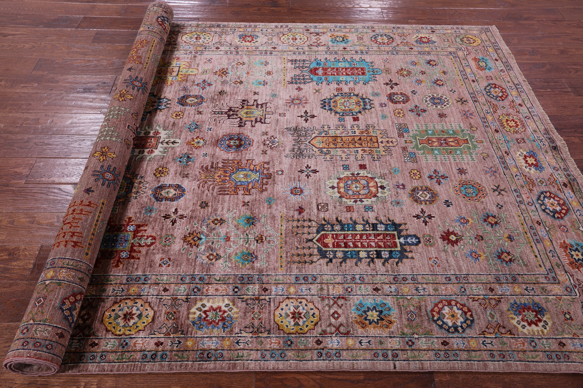 Turkmen Ersari Handmade Wool Rug - 5' 9" X 8' 3" - Golden Nile