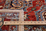 Blue Persian Fine Serapi Hand Knotted Wool Rug - 8' 10" X 11' 11" - Golden Nile