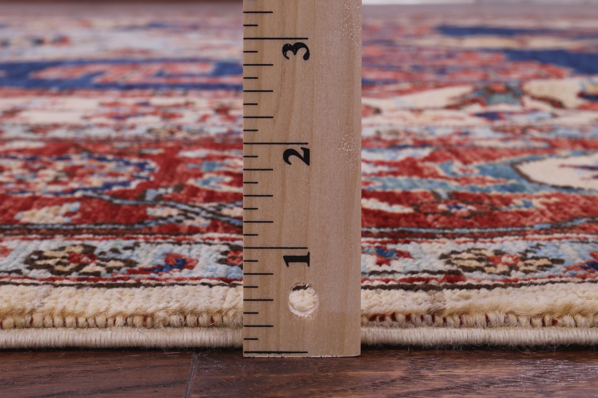Blue Persian Fine Serapi Hand Knotted Wool Rug - 8' 10" X 11' 11" - Golden Nile