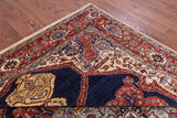 Blue Persian Fine Serapi Hand Knotted Wool Rug - 8' 10" X 11' 11" - Golden Nile