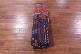 Blue Persian Fine Serapi Hand Knotted Wool Rug - 6' 5" X 8' 4" - Golden Nile