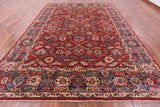 Red Persian Fine Serapi Hand Knotted Wool Rug - 9' 10" X 13' 6" - Golden Nile
