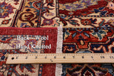 Red Persian Fine Serapi Hand Knotted Wool Rug - 9' 10" X 13' 6" - Golden Nile