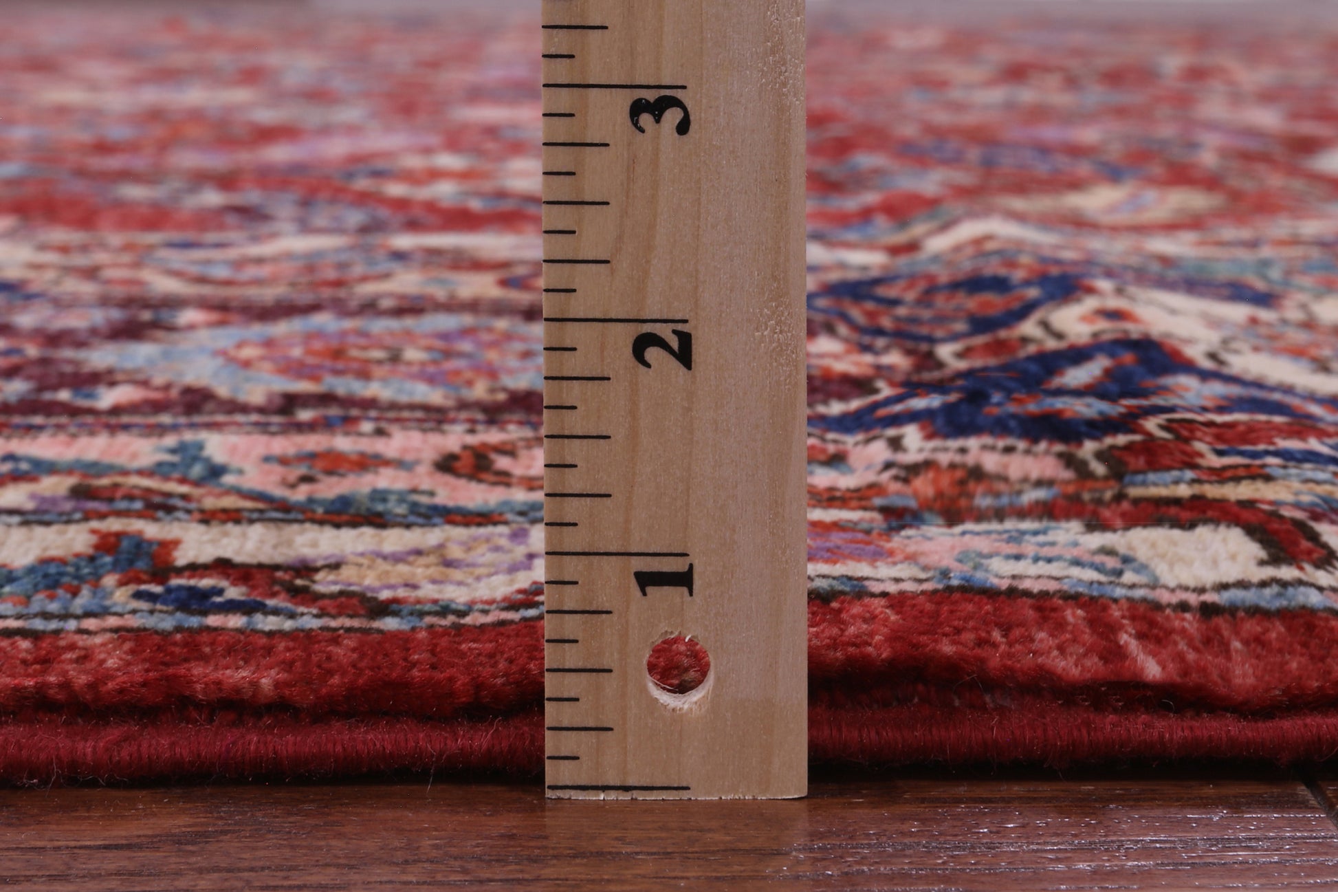 Red Persian Fine Serapi Hand Knotted Wool Rug - 9' 10" X 13' 6" - Golden Nile