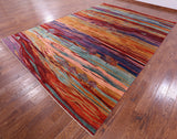 Tribal Persian Gabbeh Handmade Wool Rug - 9' 6" X 13' 7" - Golden Nile