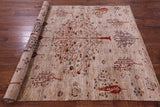 Tribal Persian Gabbeh Hand Knotted Wool Rug - 6' 0" X 7' 9" - Golden Nile