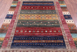 Persian Gabbeh Tribal Hand Knotted Wool Rug - 5' 8" X 8' 3" - Golden Nile