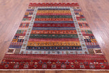 Tribal Persian Gabbeh Handmade Wool Rug - 5' 8" X 7' 10" - Golden Nile