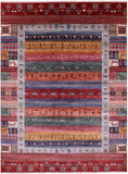 Tribal Persian Gabbeh Handmade Wool Rug - 5' 8" X 7' 10" - Golden Nile