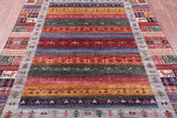 Tribal Persian Gabbeh Handmade Wool Rug - 5' 8" X 7' 10" - Golden Nile