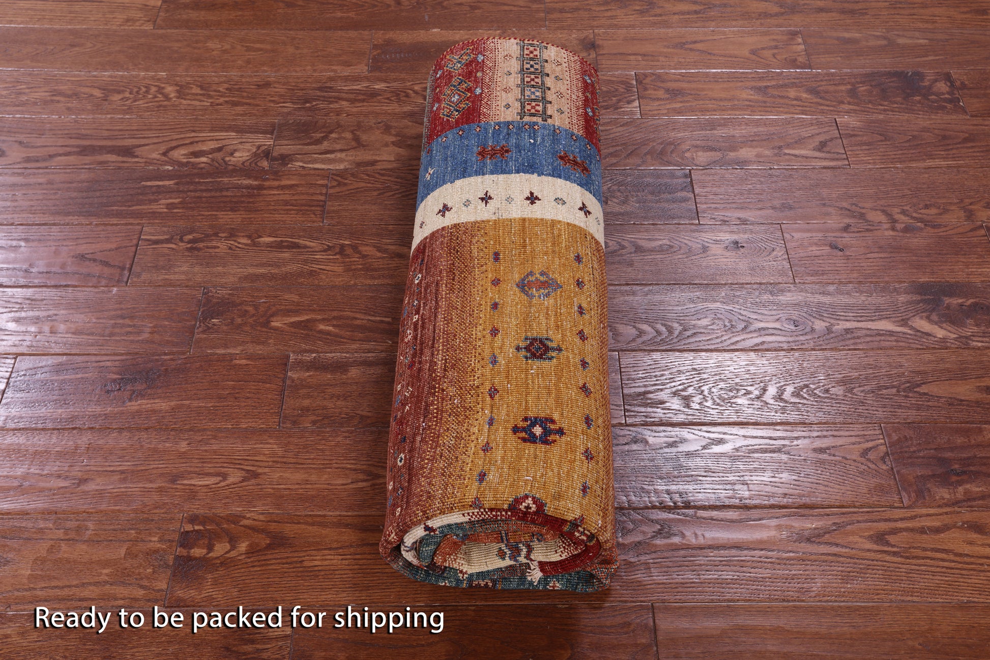 Tribal Persian Gabbeh Hand Knotted Wool Rug - 5' 8" X 8' 2" - Golden Nile