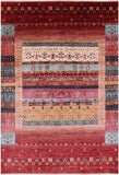 Persian Gabbeh Tribal Hand Knotted Wool Rug - 5' 6" X 8' 1" - Golden Nile