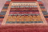 Persian Gabbeh Tribal Hand Knotted Wool Rug - 5' 6" X 8' 1" - Golden Nile