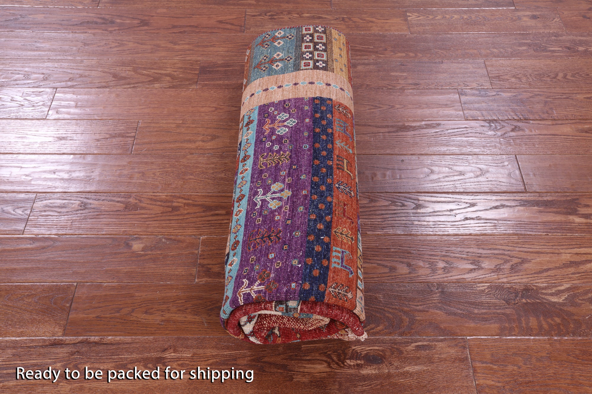 Persian Gabbeh Tribal Hand Knotted Wool Rug - 5' 6" X 8' 1" - Golden Nile