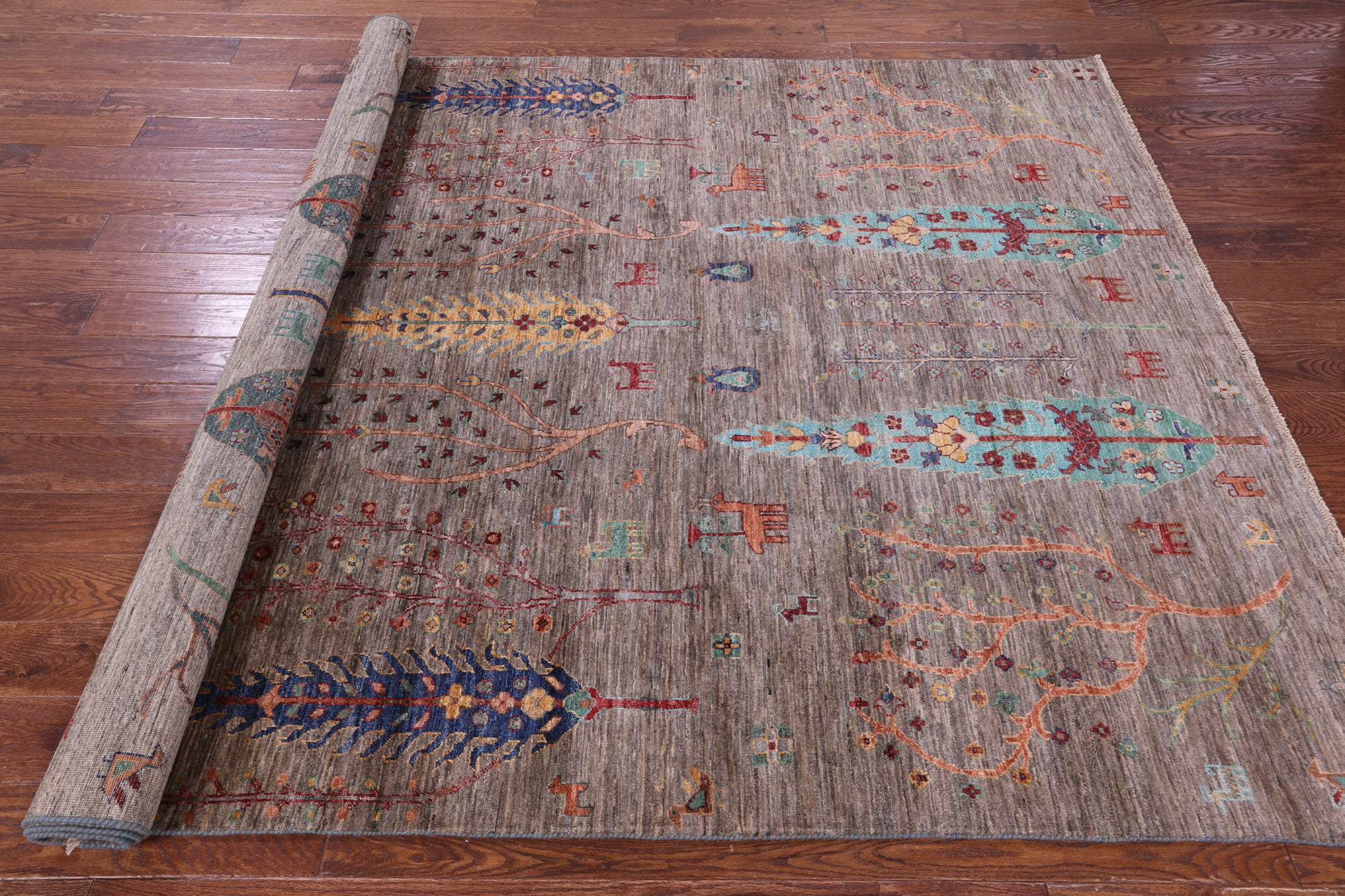 Tribal Persian Gabbeh Handmade Wool Rug - 6' 8" X 10' 0" - Golden Nile