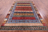Tribal Persian Gabbeh Hand Knotted Wool Rug - 6' 8" X 10' 4" - Golden Nile