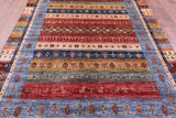 Tribal Persian Gabbeh Hand Knotted Wool Rug - 6' 8" X 10' 4" - Golden Nile