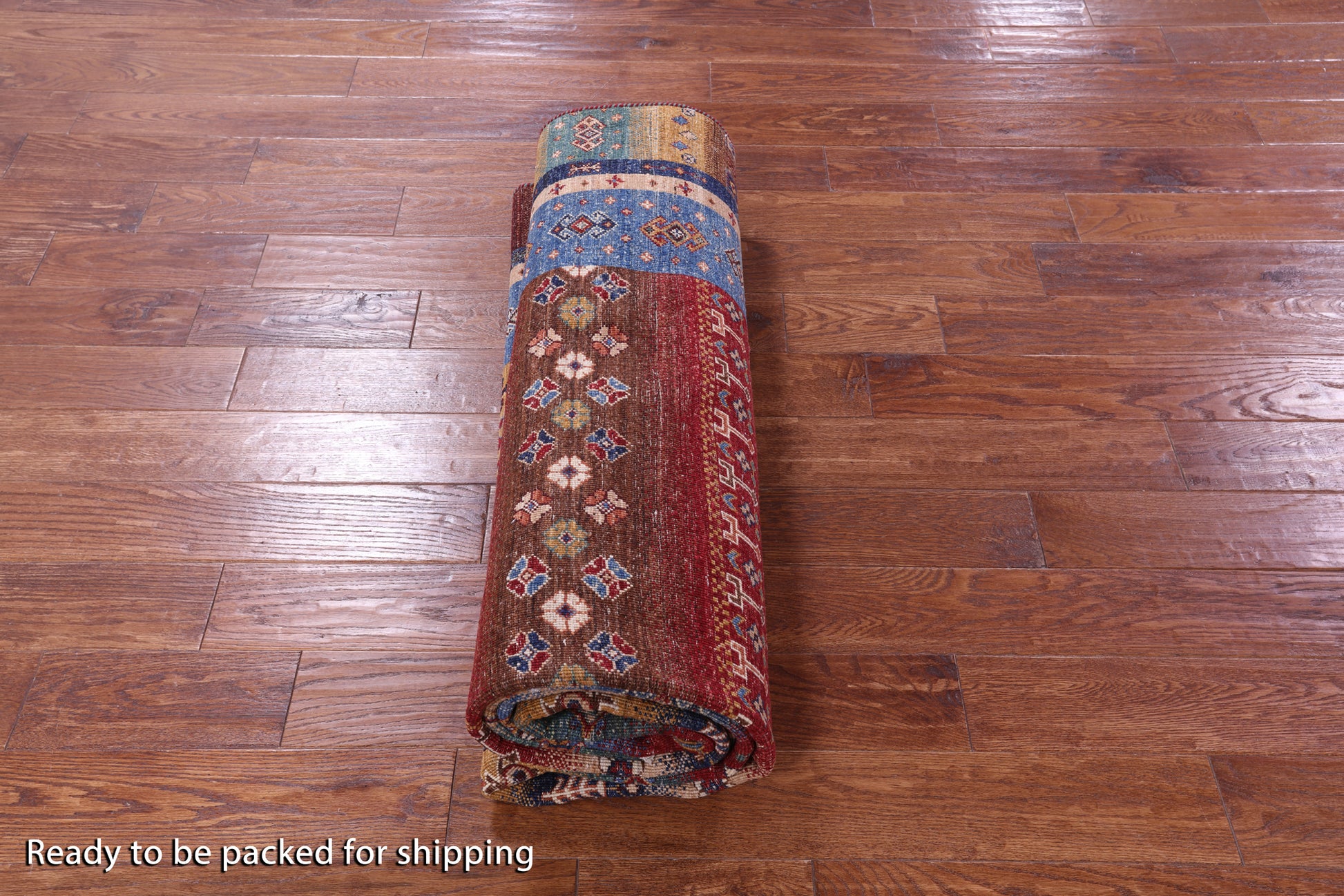 Tribal Persian Gabbeh Hand Knotted Wool Rug - 6' 8" X 10' 4" - Golden Nile