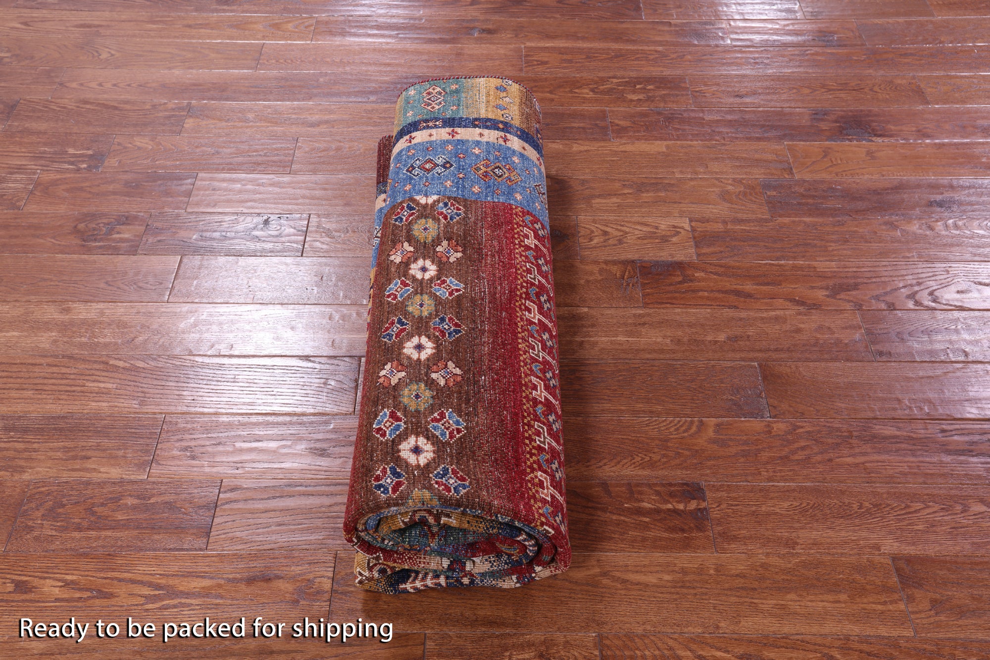 Tribal Persian Gabbeh Hand Knotted Wool Rug - 6' 8" X 10' 4" - Golden Nile