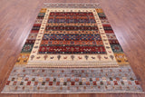 Persian Gabbeh Tribal Hand Knotted Wool Rug - 6' 9" X 9' 10" - Golden Nile