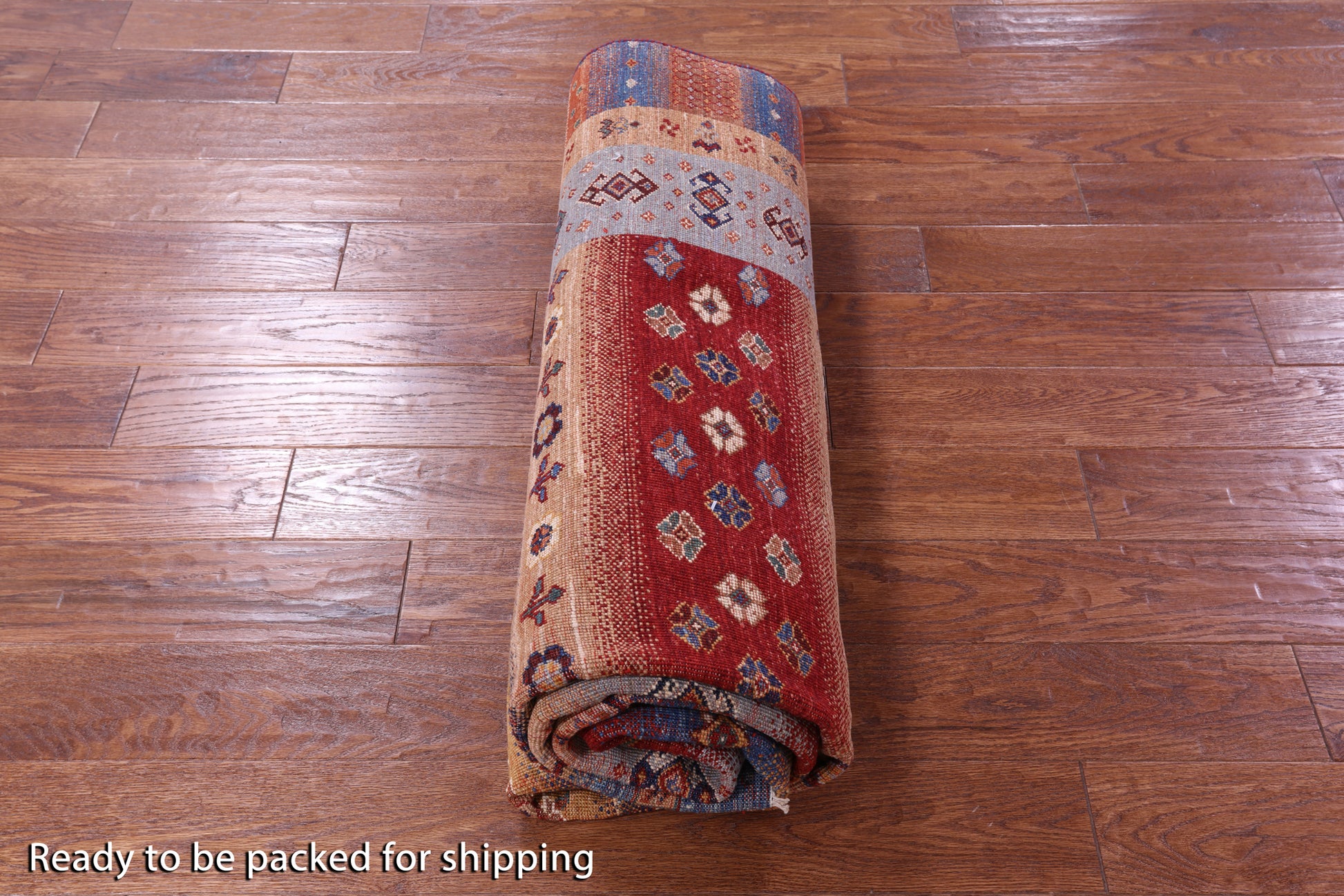 Tribal Persian Gabbeh Hand Knotted Wool Rug - 6' 0" X 8' 11" - Golden Nile