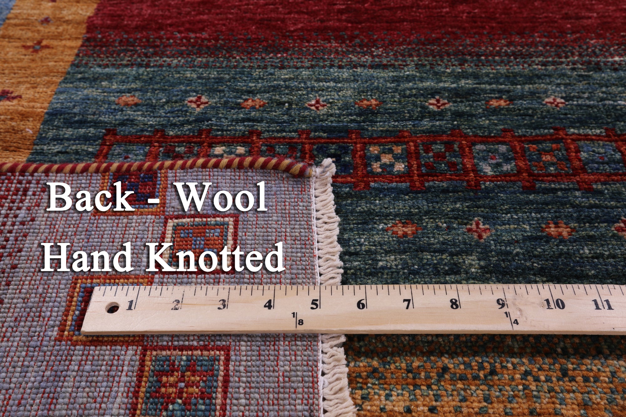Tribal Persian Gabbeh Hand Knotted Wool Rug - 5' 1" X 6' 8" - Golden Nile