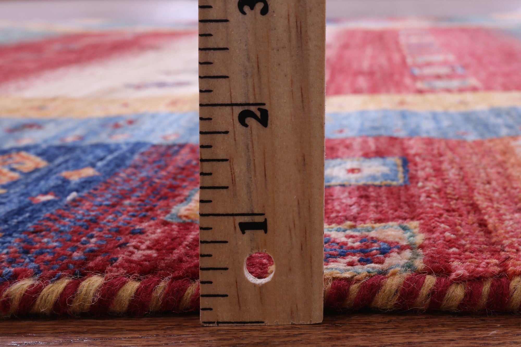 Tribal Persian Gabbeh Hand Knotted Wool Rug - 5' 1" X 6' 8" - Golden Nile
