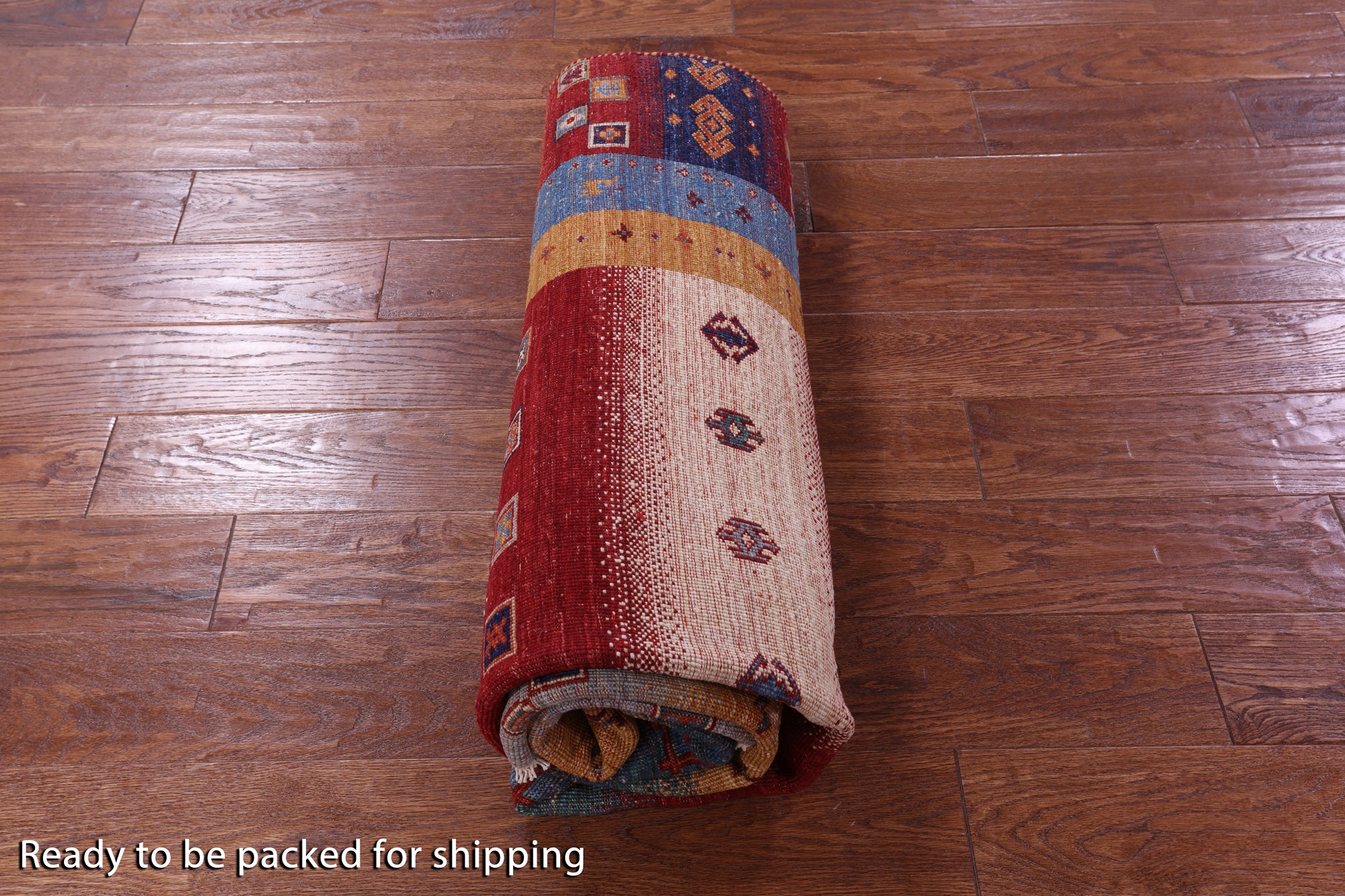 Tribal Persian Gabbeh Hand Knotted Wool Rug - 5' 1" X 6' 8" - Golden Nile