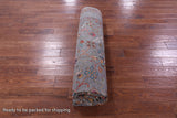 Grey Peshawar Hand Knotted Wool Rug - 8' 2" X 9' 11" - Golden Nile