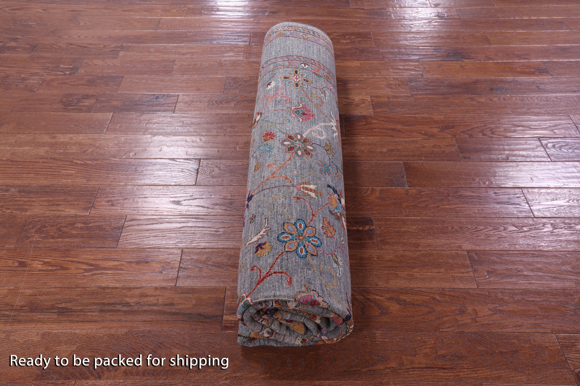 Grey Peshawar Hand Knotted Wool Rug - 8' 2" X 9' 11" - Golden Nile