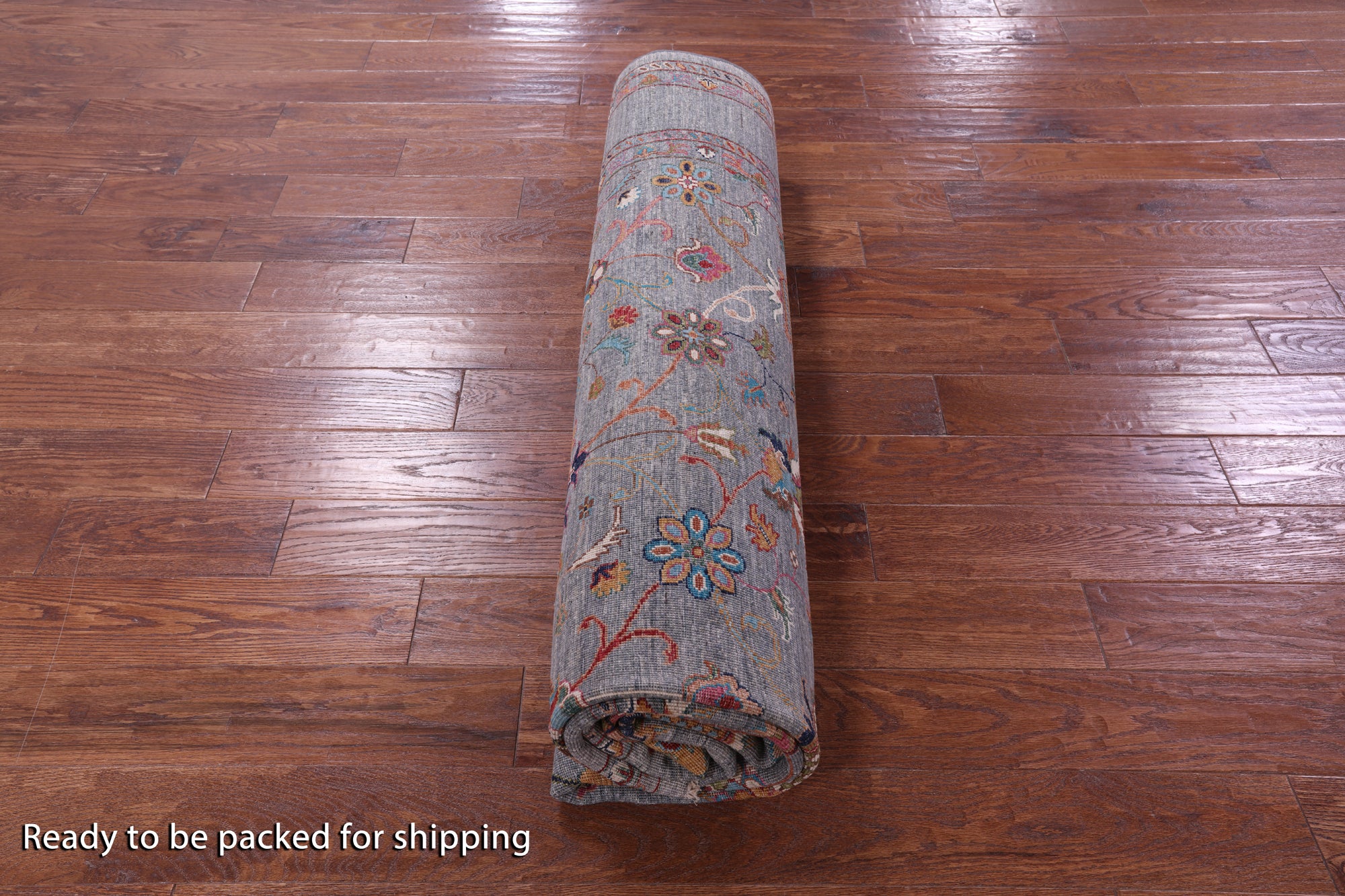 Grey Peshawar Hand Knotted Wool Rug - 8' 2" X 9' 11" - Golden Nile