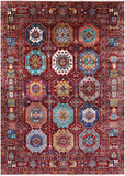 Turkmen Ersari Hand Knotted Wool Rug - 5' 9" X 8' 5" - Golden Nile