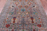 Grey Peshawar Hand Knotted Wool Rug - 5' 1" X 6' 9" - Golden Nile