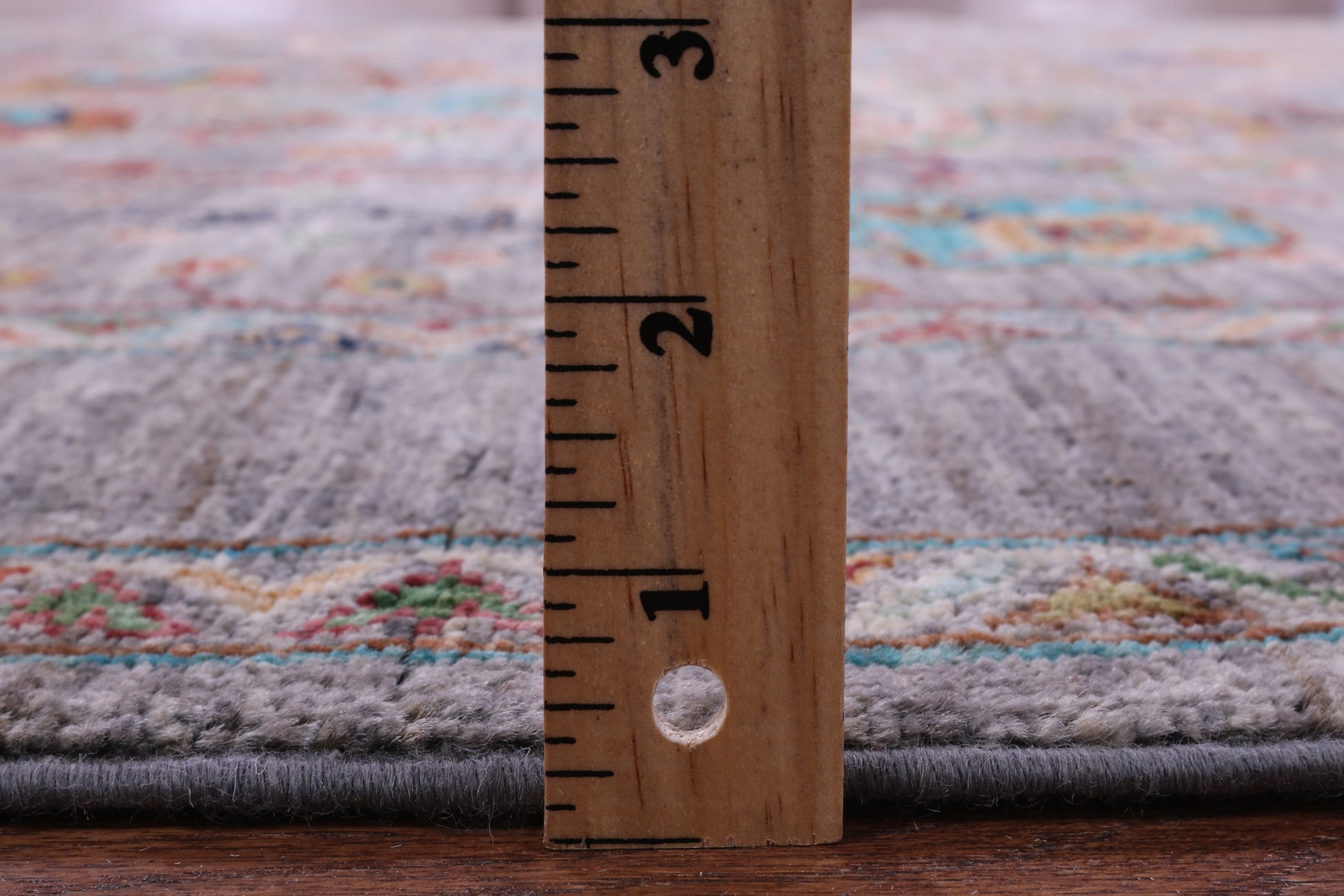 Grey Peshawar Hand Knotted Wool Rug - 5' 1" X 6' 9" - Golden Nile