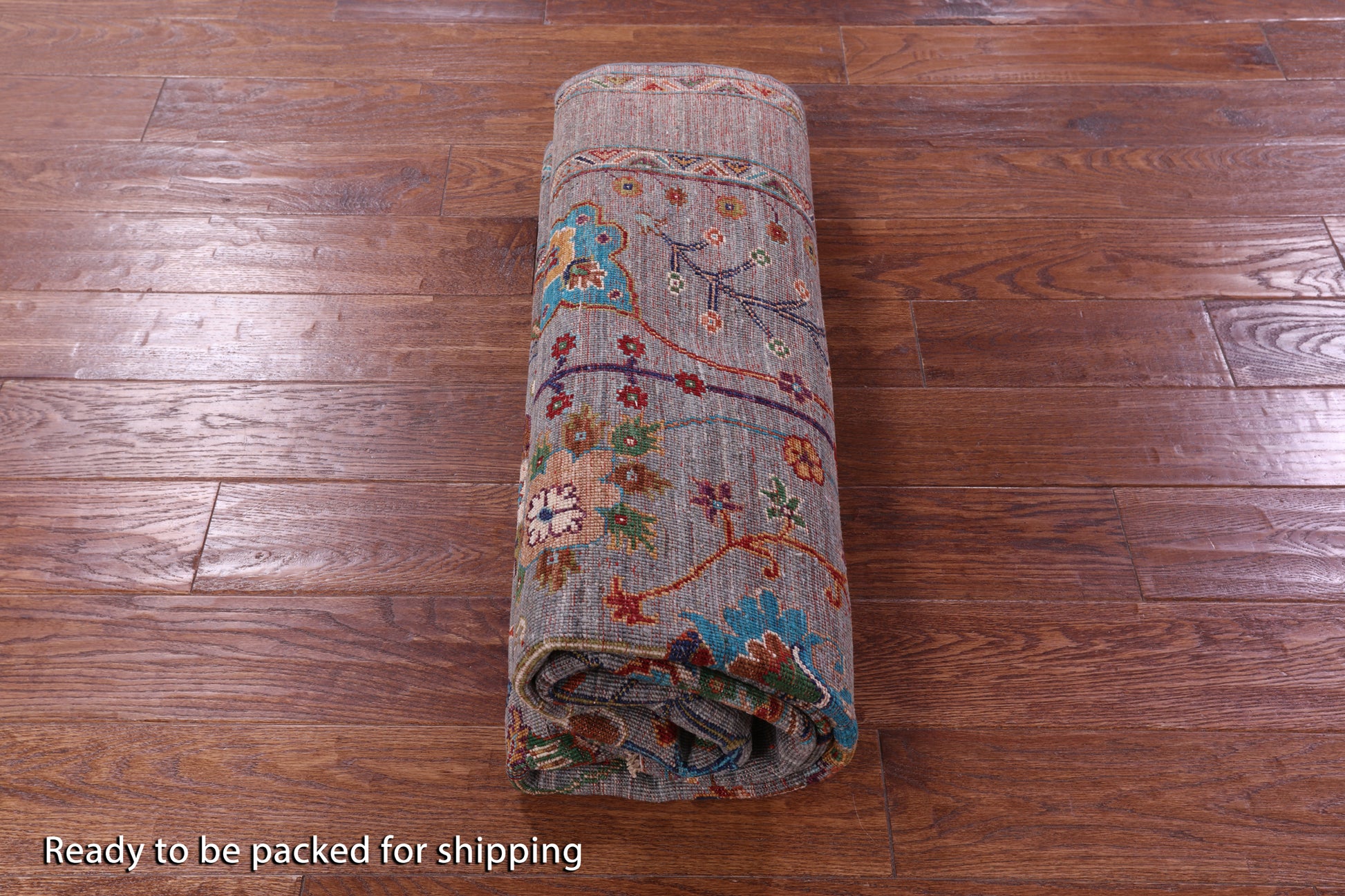 Grey Peshawar Hand Knotted Wool Rug - 5' 1" X 6' 9" - Golden Nile