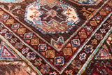 Brown Turkmen Ersari Handmade Wool Rug - 5' 8" X 8' 4" - Golden Nile