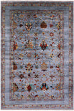 Peshawar Handmade Wool Rug - 5' 6" X 8' 0" - Golden Nile